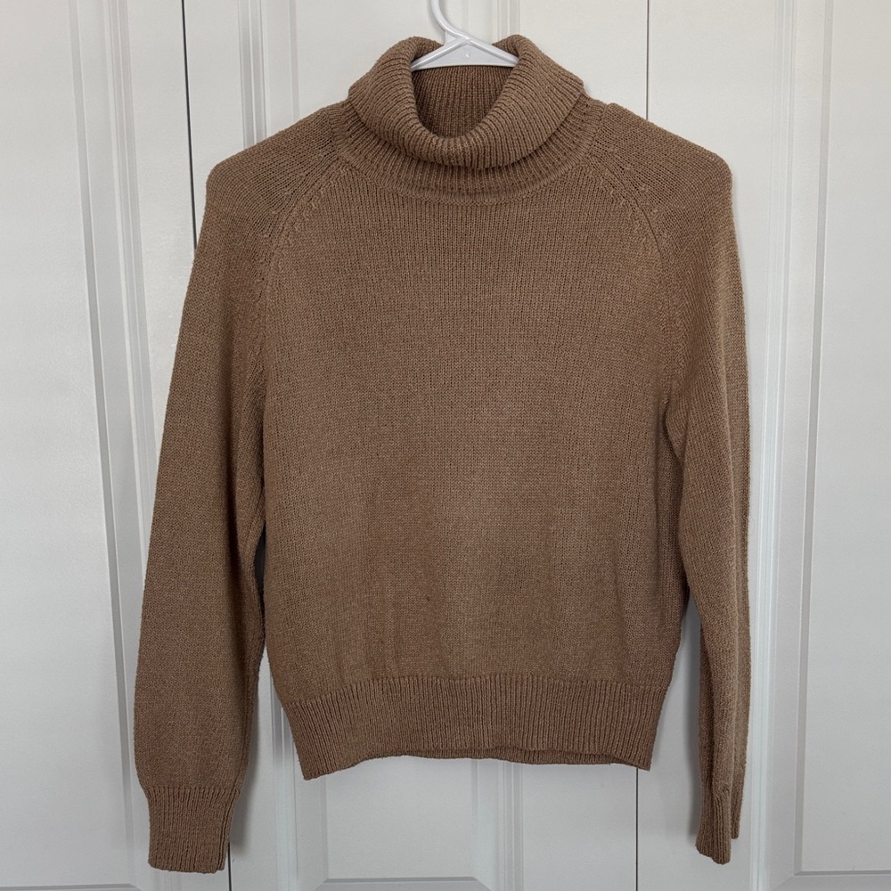 SHEIN Classic Brown Turtleneck Sweater